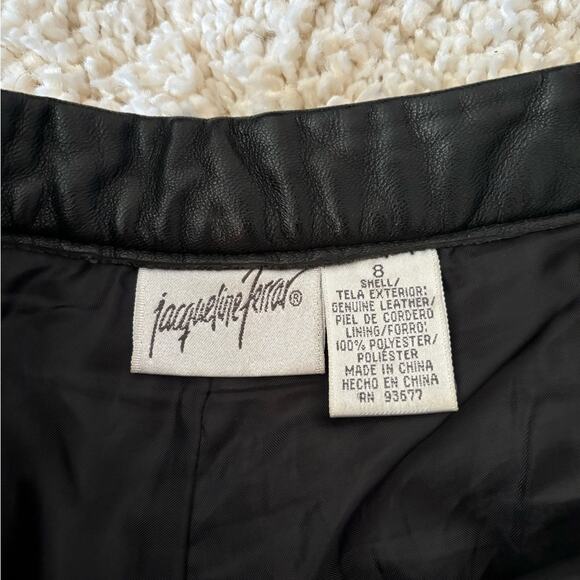 Vintage Jacqueline Ferrar 100% Genuine Leather Pants Size 8 - Picture 7 of 9